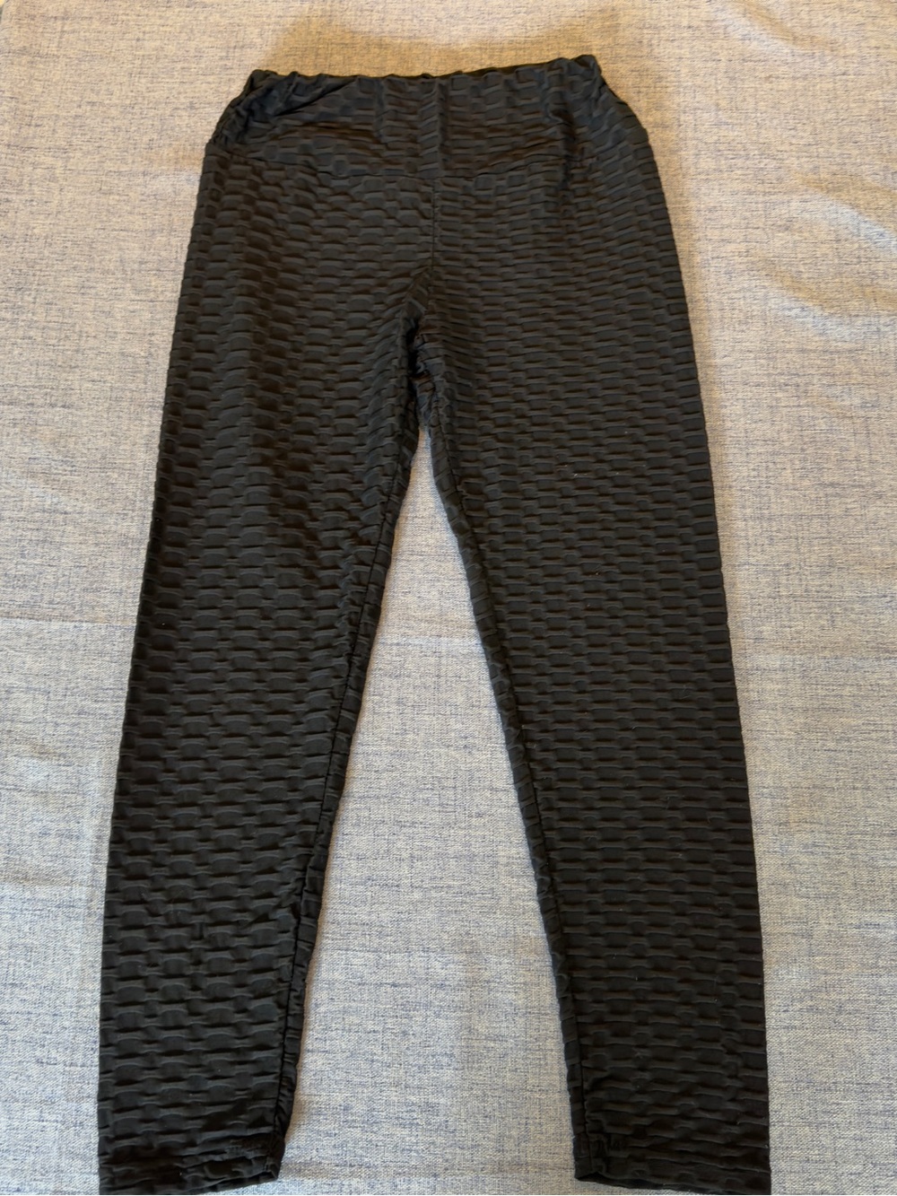 Black Textured Womens Leggings - Comfortable Everyday Bottoms